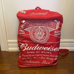 Red Budweiser 24 can cooler backpack
